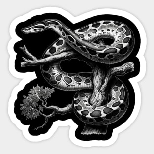 19th-Century Inspired Anaconda in Arboreal Majesty Sticker